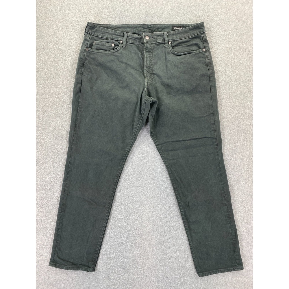 Bonobos Travel Jeans Mens 38x30 Athletic Charcoal Gray Casual Work Travel Office
